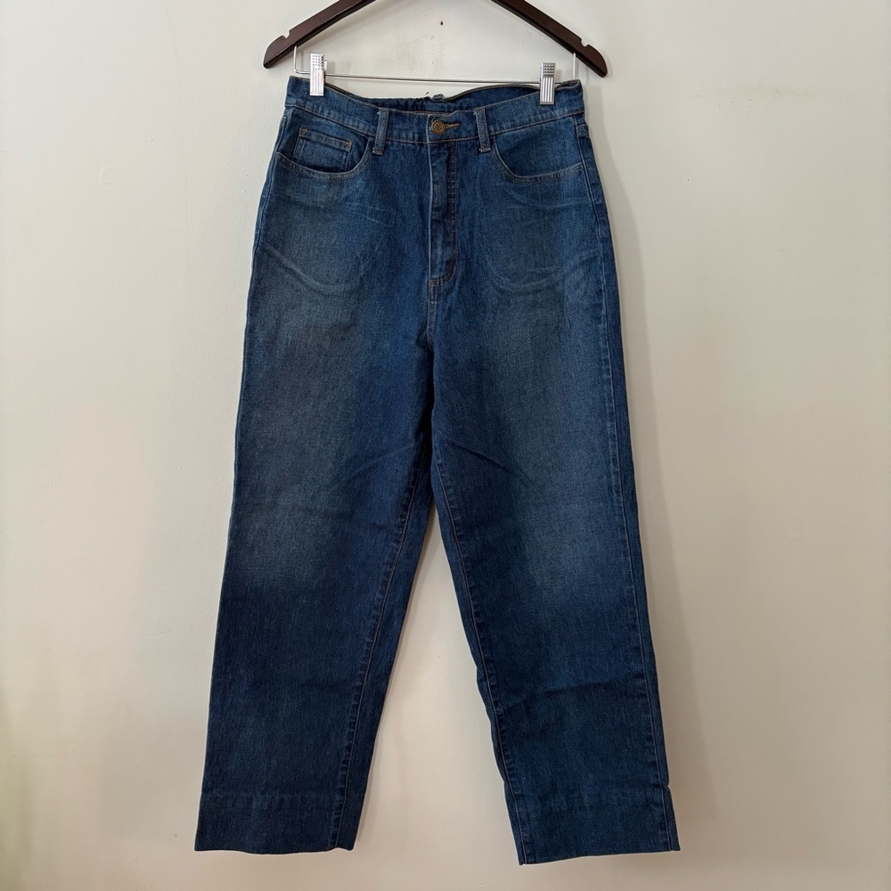 For Joseph 90s Y2K Wide Straight Cropped Medium Wash Denim Jeans Women’s Size 12